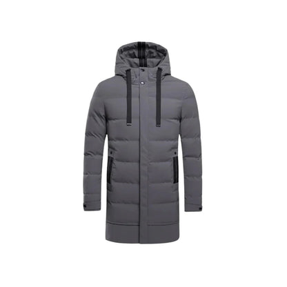 Madesimo Long Hooded Puffer Coat - Grey