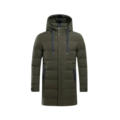 Madesimo Long Hooded Puffer Coat - Green