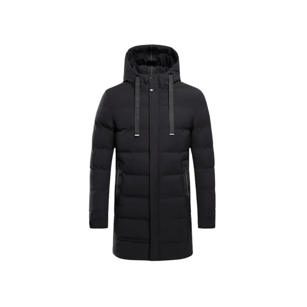 Madesimo Long Hooded Puffer Coat - Black