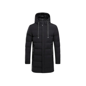 Madesimo Long Hooded Puffer Coat - Black