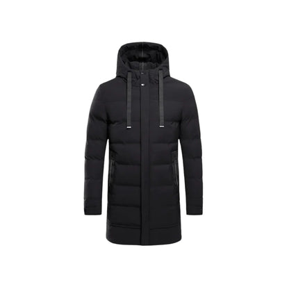 Madesimo Long Hooded Puffer Coat - Black