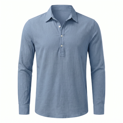Maratea Linen Shirt - front::Blue