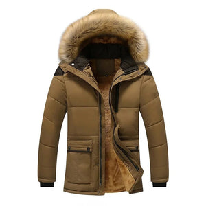 Massarosa Faux Fur Trim Hooded Parka - Khaki