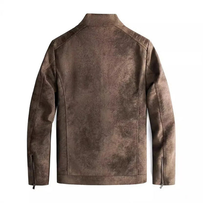Matelica Fleece-Lined Suede Biker Jacket - photo 2