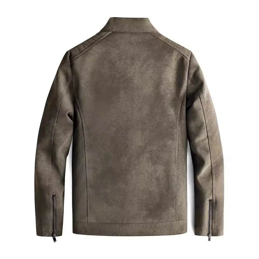 Matelica Fleece-Lined Suede Biker Jacket - photo 3