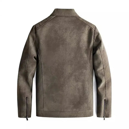 Matelica Fleece-Lined Suede Biker Jacket - photo 3