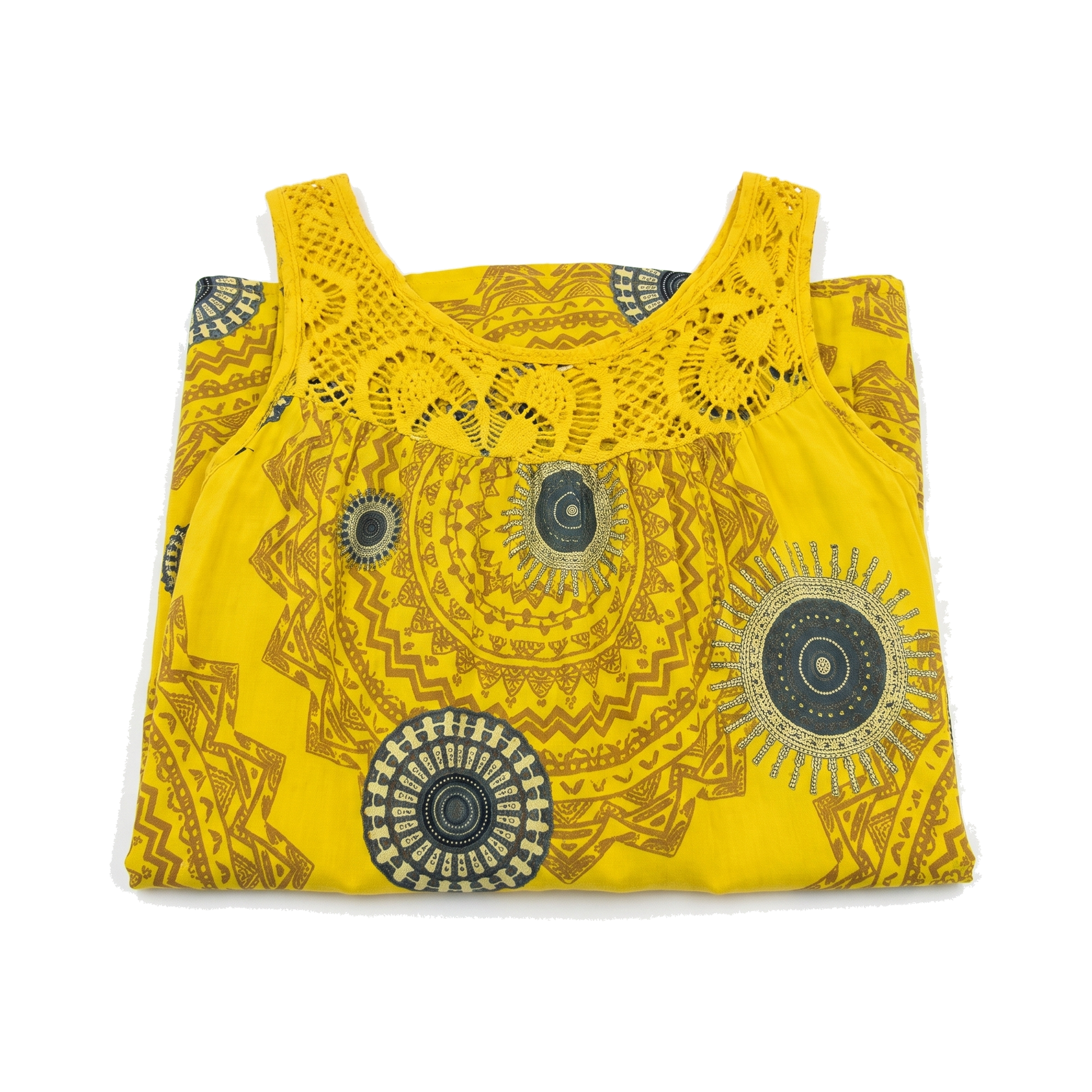 Medallion Beach Dress - folded