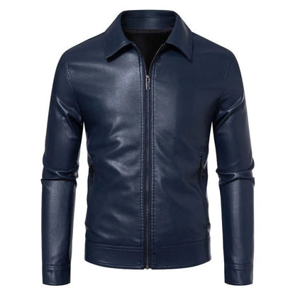 Medesano Quilt-Lined Leather Jacket - Blue