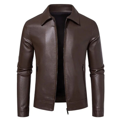 Medesano Quilt-Lined Leather Jacket - Brown