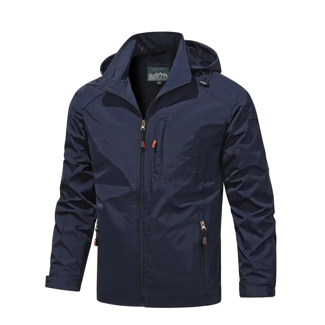 Messina Lightweight Hooded Jacket - Navy Blue