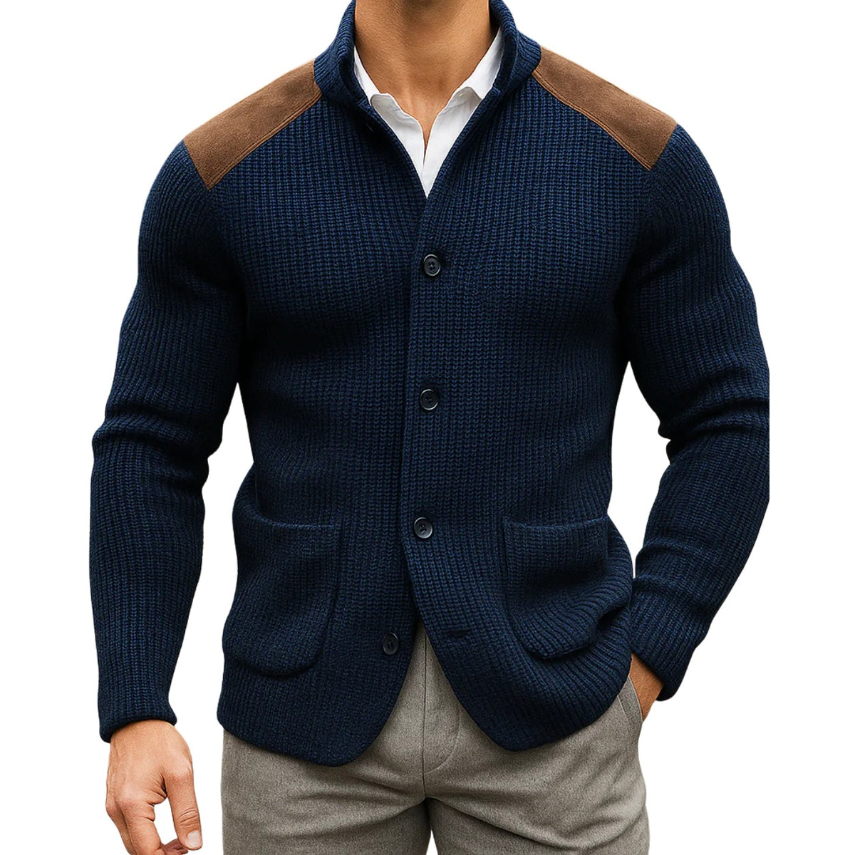 Mirano Shoulder-Patch Knit Jacket - photo 1