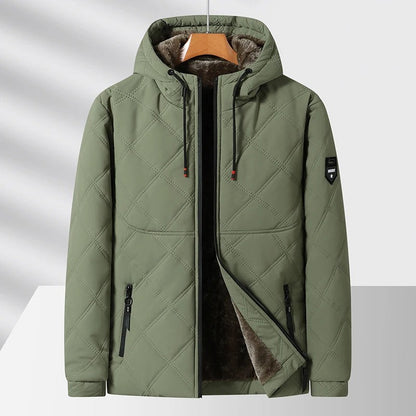 Missaglia Fleece-Lined Quilted Hooded Jacket - Green