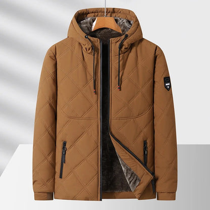 Missaglia Fleece-Lined Quilted Hooded Jacket - Brown