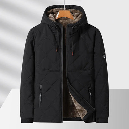 Missaglia Fleece-Lined Quilted Hooded Jacket - Black