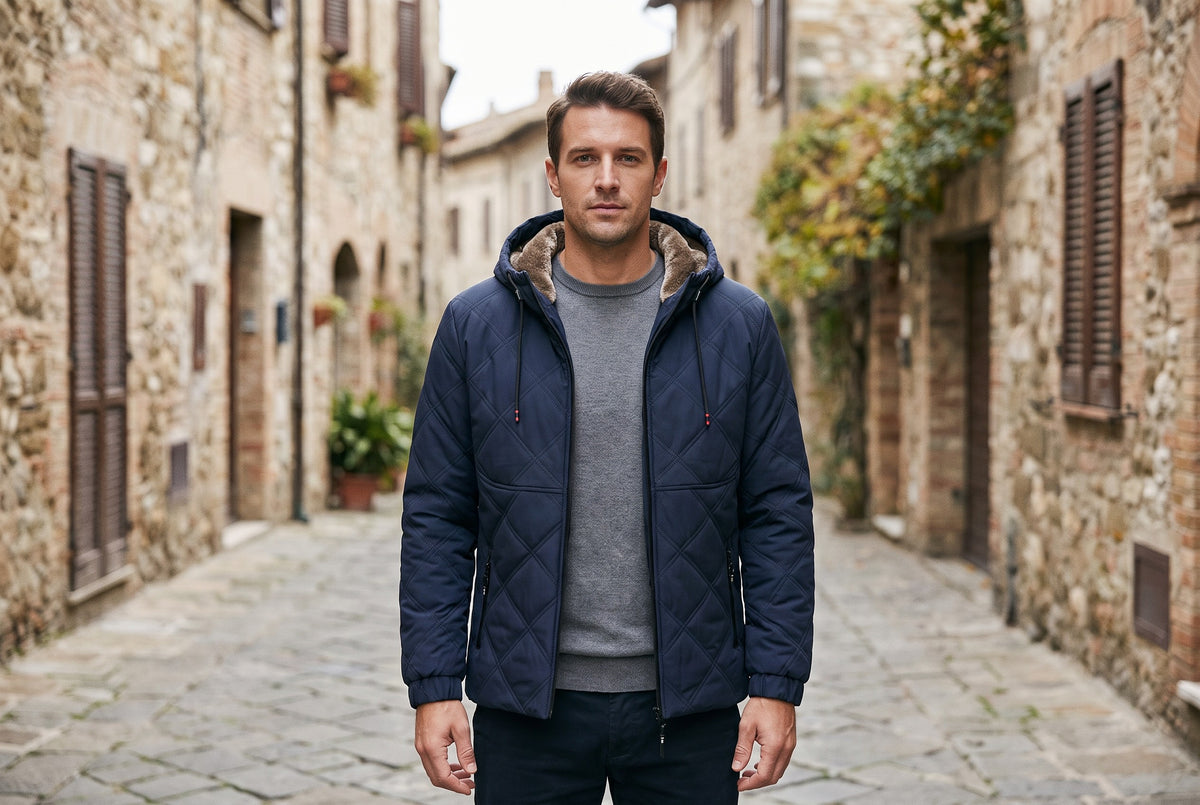 Missaglia Fleece-Lined Quilted Hooded Jacket