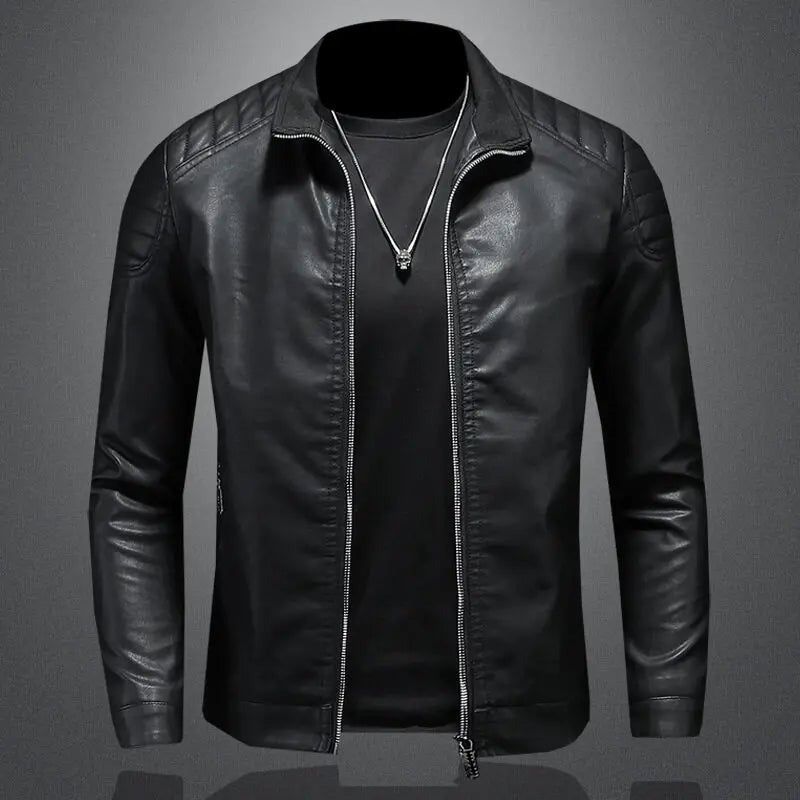 Modica Quilted Leather Jacket - Black