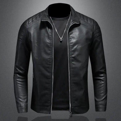 Modica Quilted Leather Jacket - Black
