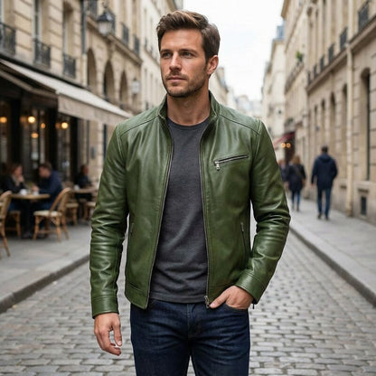 Montalcino Leather Jacket - Green
