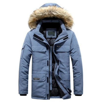 Montemurlo Faux Fur Hooded Parka - Blue