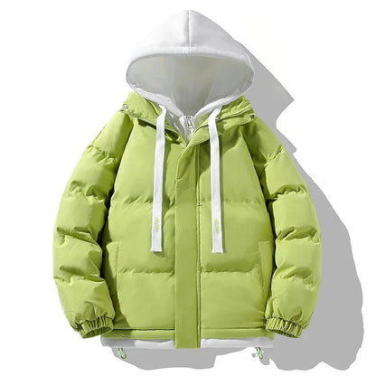 Morrovalle Contrast-Hood Puffer Jacket - Green