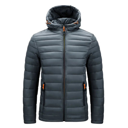 Narni Hooded Quilted Puffer - Grey