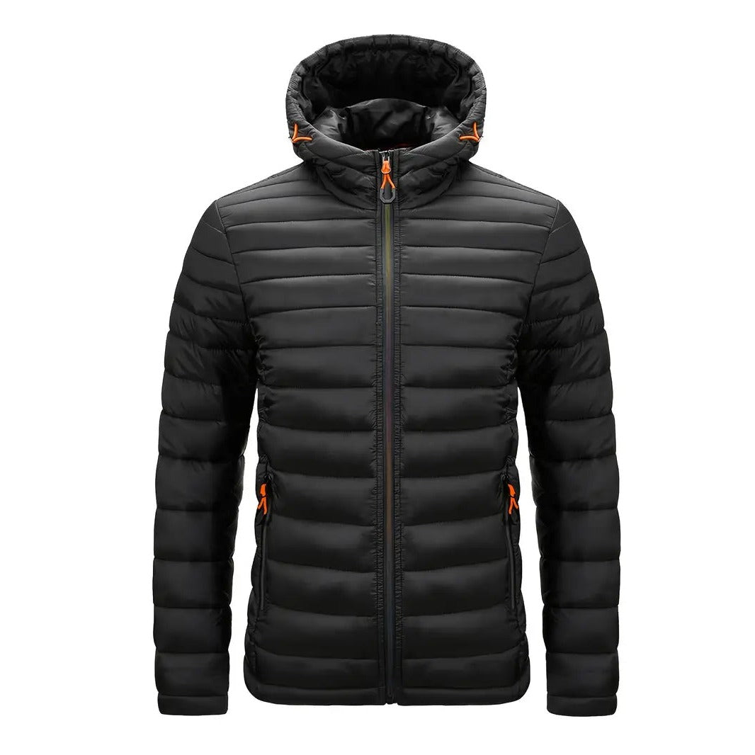 Narni Hooded Quilted Puffer - Black