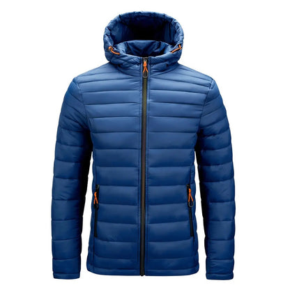Narni Hooded Quilted Puffer - Blue