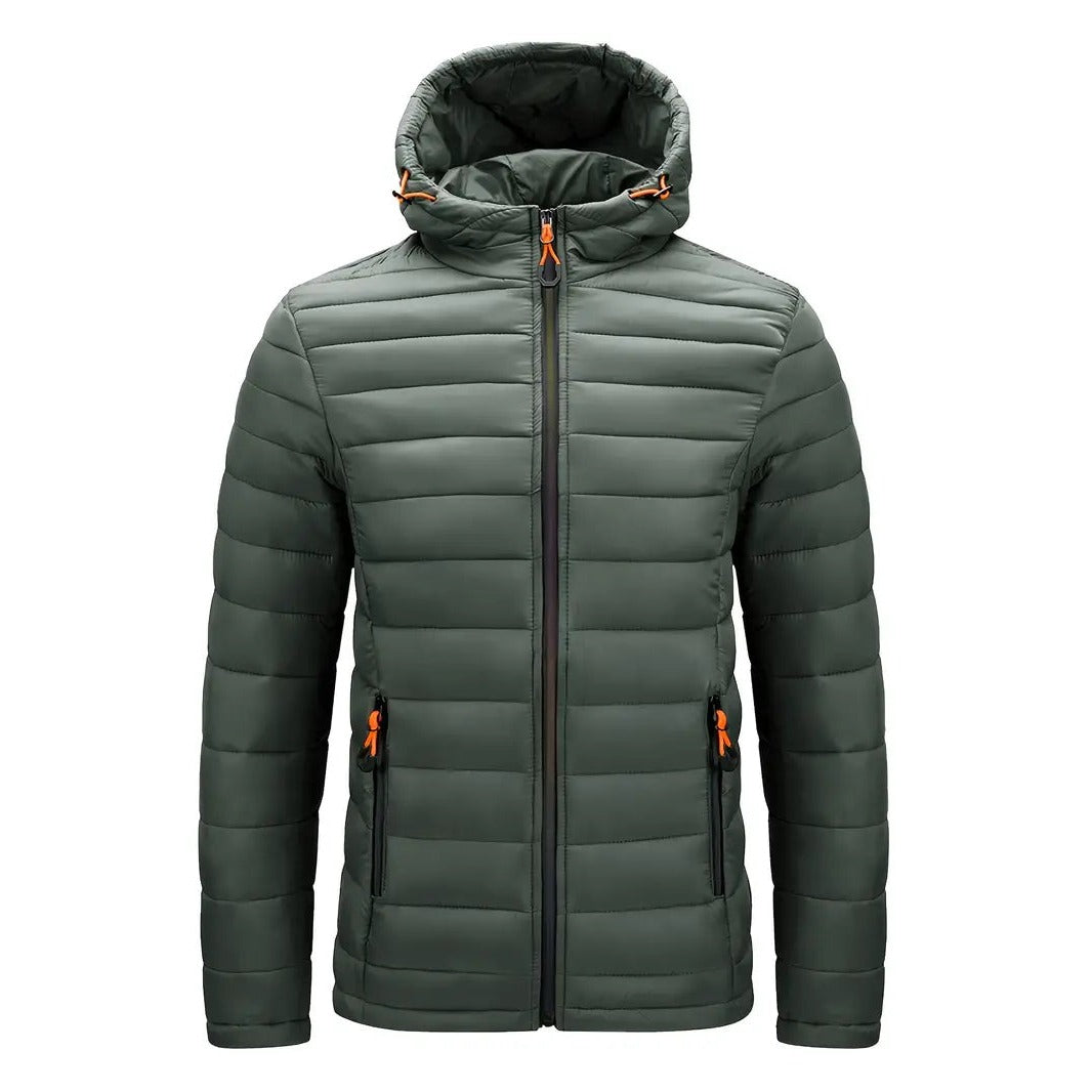 Narni Hooded Quilted Puffer - Green