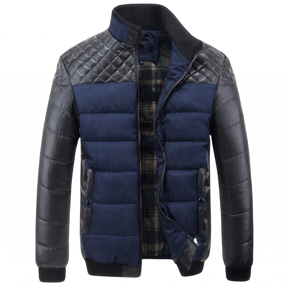 Nicotera Leather-Sleeve Padded Jacket - cover