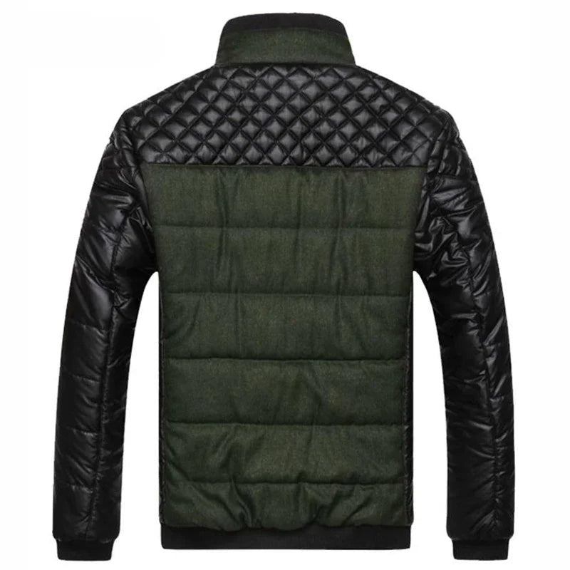 Nicotera Leather-Sleeve Padded Jacket - photo 2