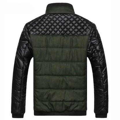 Nicotera Leather-Sleeve Padded Jacket - photo 2