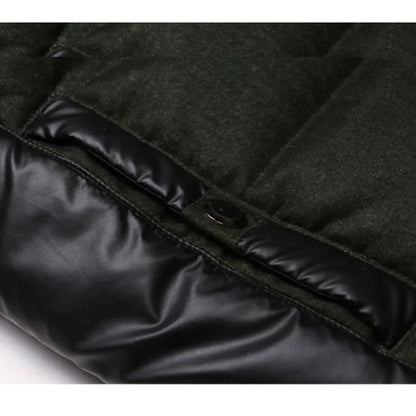 Nicotera Leather-Sleeve Padded Jacket - photo 3