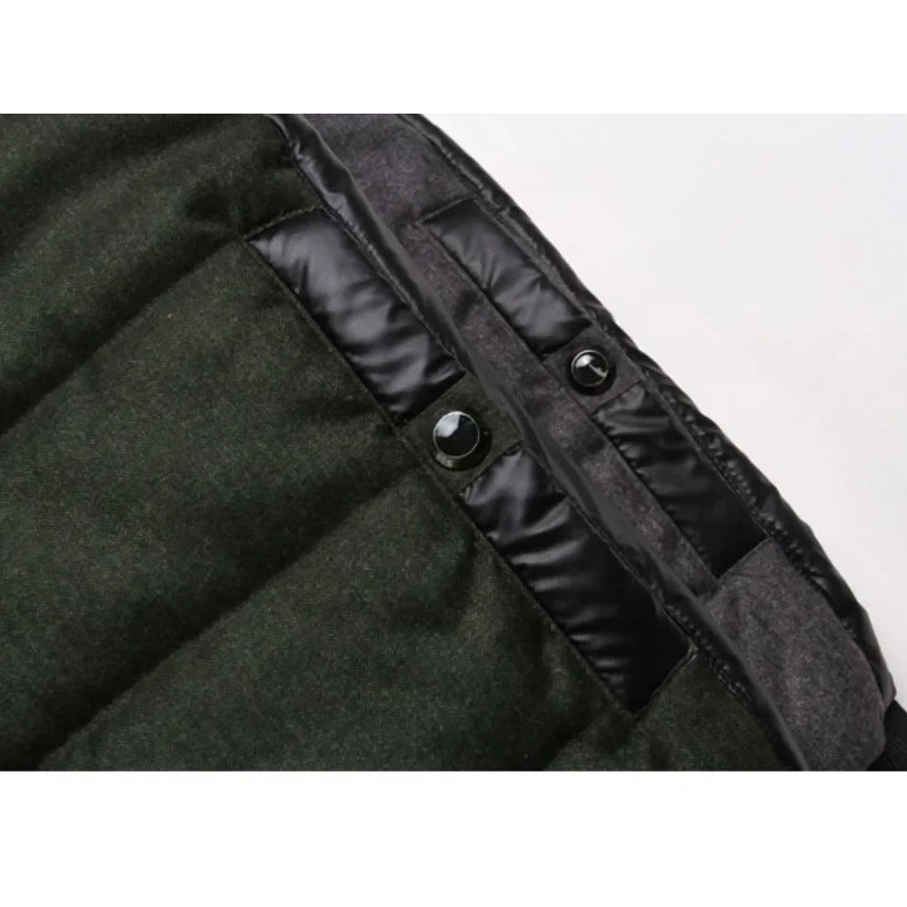 Nicotera Leather-Sleeve Padded Jacket - photo 4