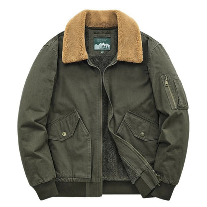 Oggiono Sherpa-Collar Flight Jacket - Green