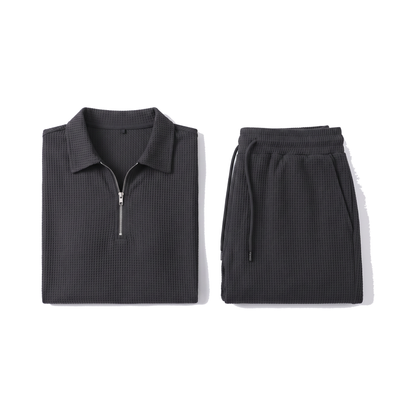 Olbia Zip Polo Set - folded