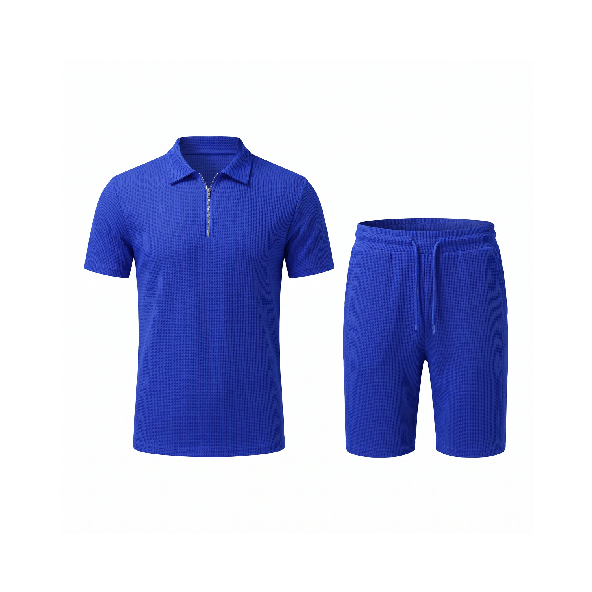 Olbia Zip Polo Set - Cobalt Blue