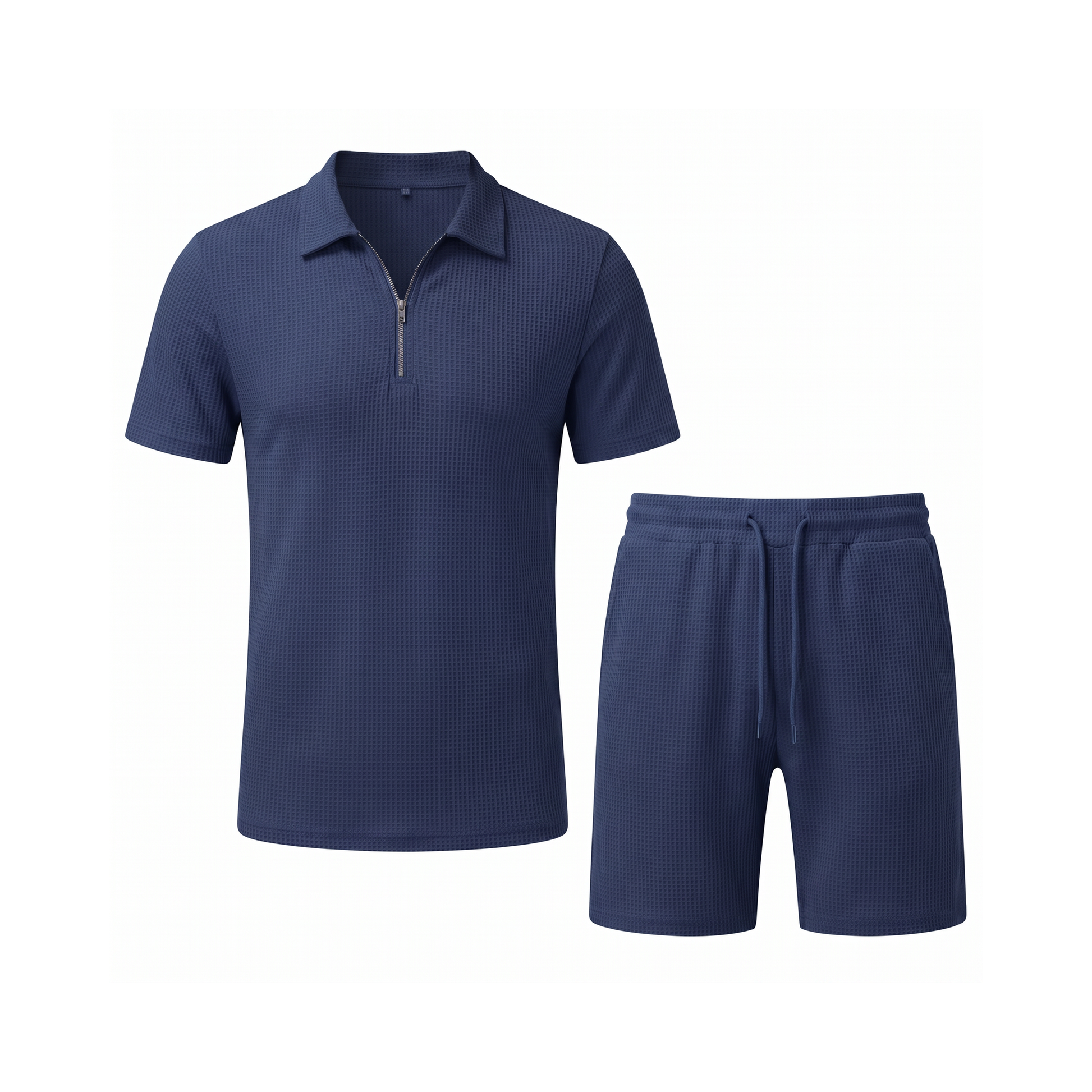 Olbia Zip Polo Set - Dark Blue