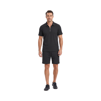 Olbia Zip Polo Set - onmodel
