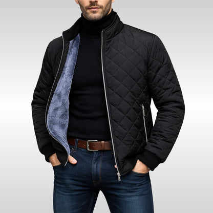 Orta Fleece-Lined Quilted Jacket - Black