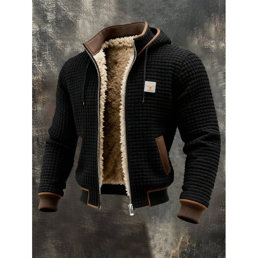 Ortisei Fleece-Lined Hooded Jacket - Black