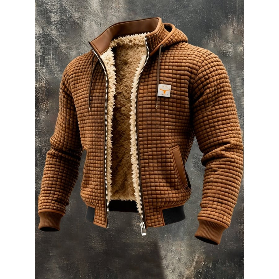 Ortisei Fleece-Lined Hooded Jacket - Brown