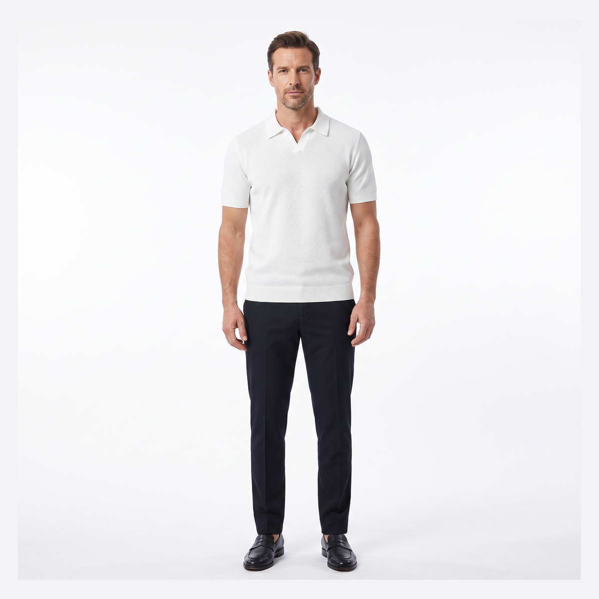 Orvieto Knit Polo - onmodel