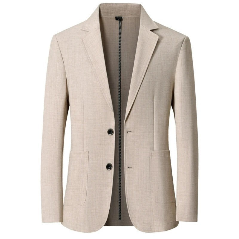 Osimo Textured Patch-Pocket Blazer - Beige