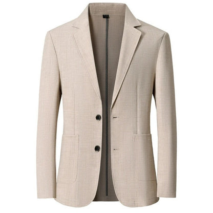 Osimo Textured Patch-Pocket Blazer - Beige