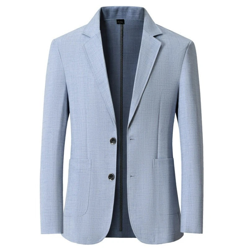 Osimo Textured Patch-Pocket Blazer - Blue