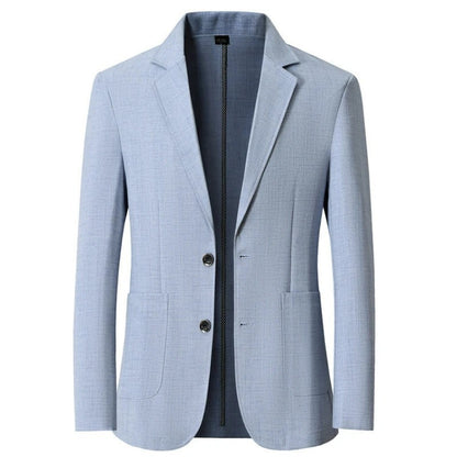 Osimo Textured Patch-Pocket Blazer - Blue