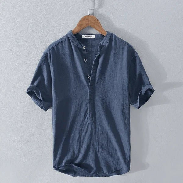 Ostuni Linen Shirt - Navy Blue