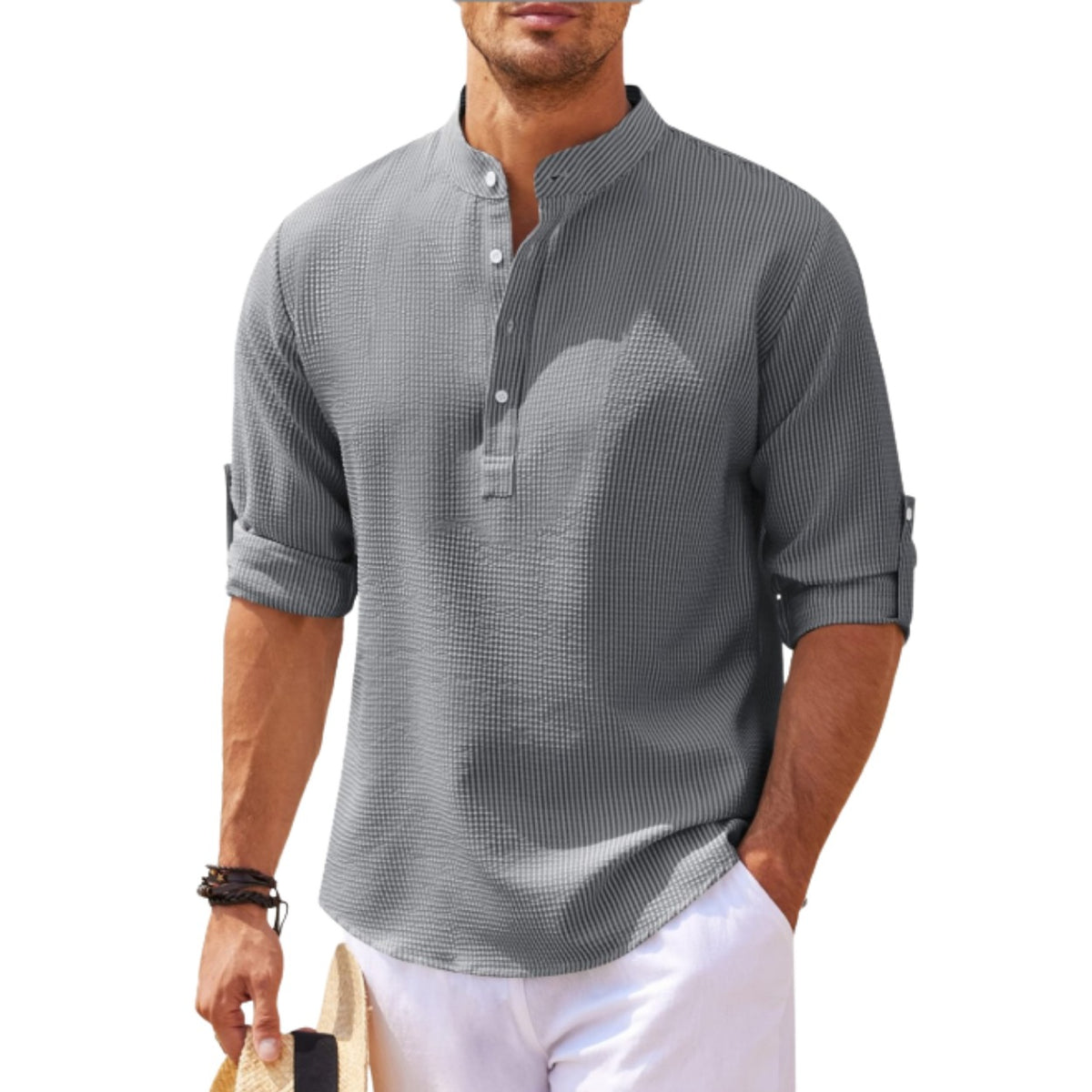 Otranto Knit Polo - Gray