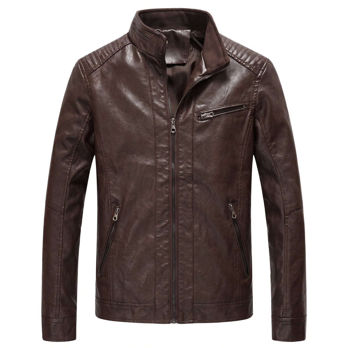 Ovada Quilted-Shoulder Leather Jacket - cover