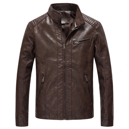 Ovada Quilted-Shoulder Leather Jacket - cover